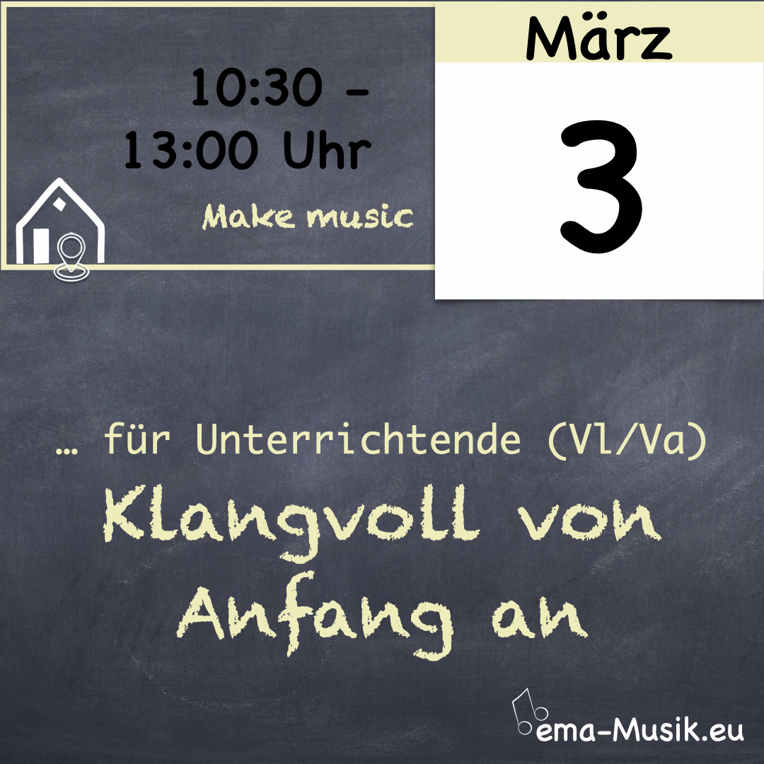 Event Make music. Klangvoll von Anfang an