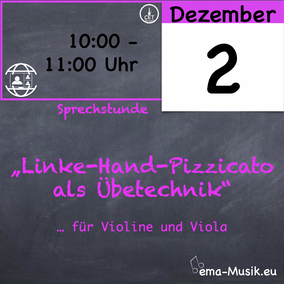 Sprechstunde Linke-Hand-Pizzicato als Übetechnik