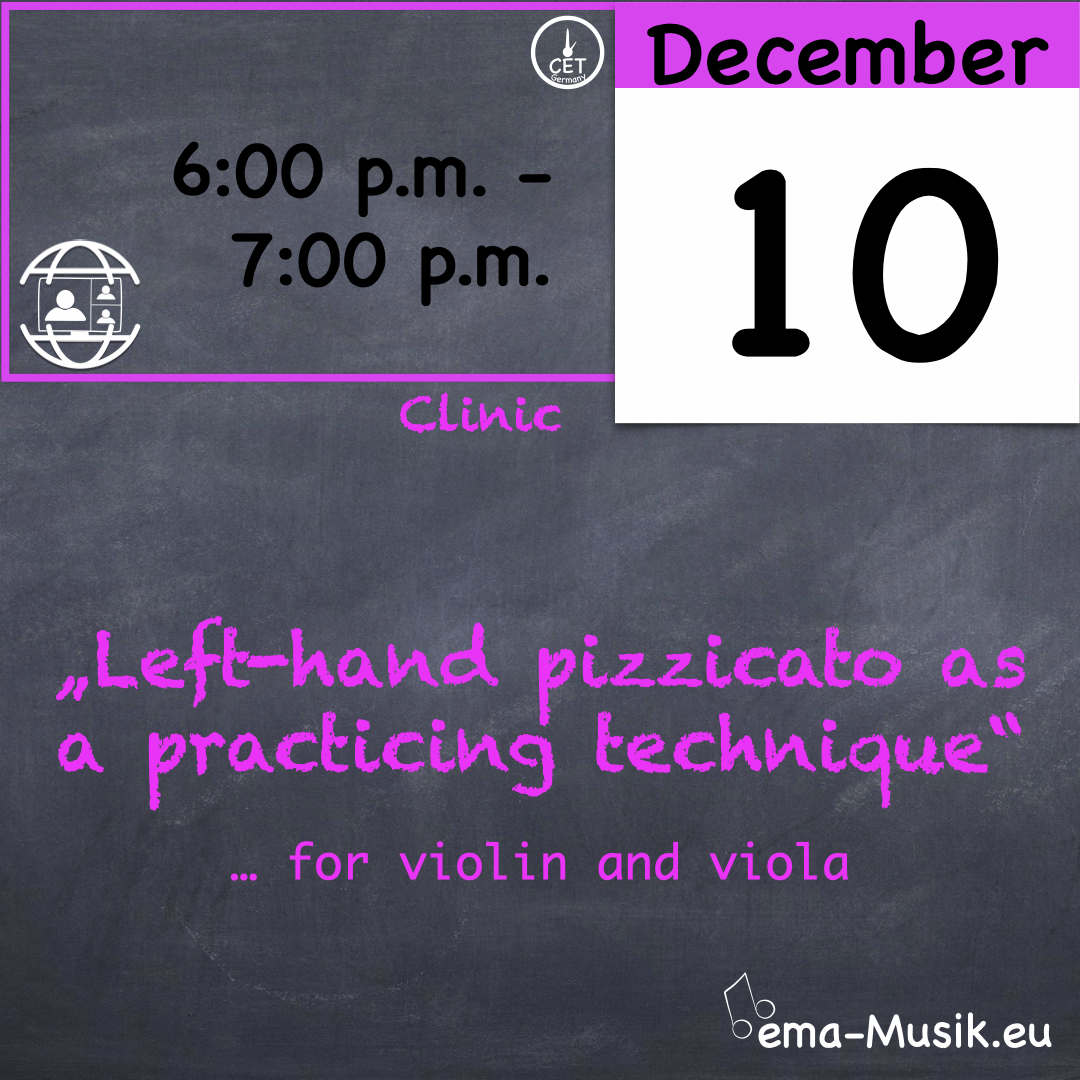 Clinic Left-hand pizzicato as a practicing technique