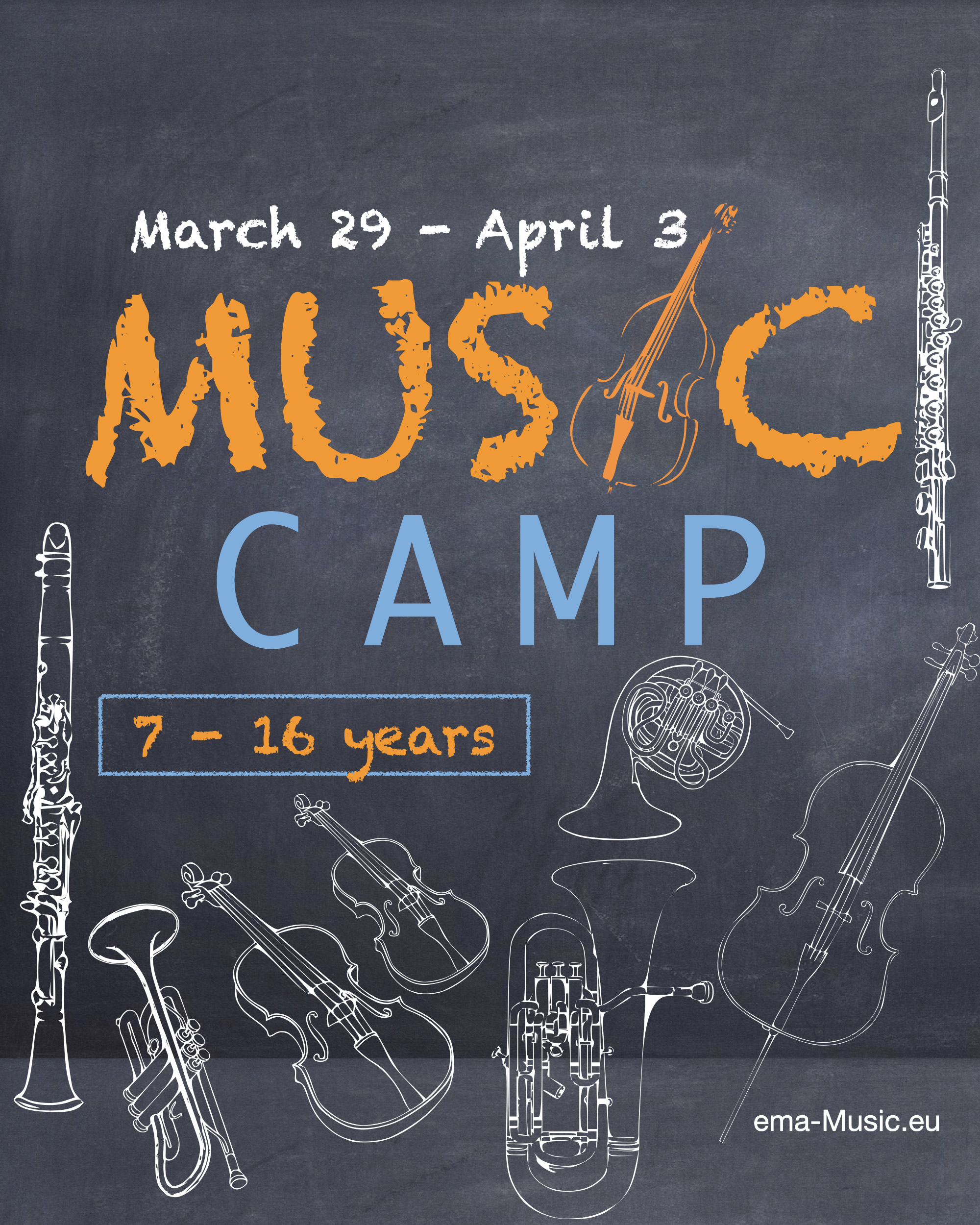 Music camp with chamber music and orchestra