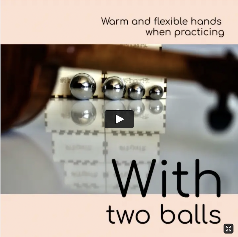 Get warm hands with two stainless steel balls