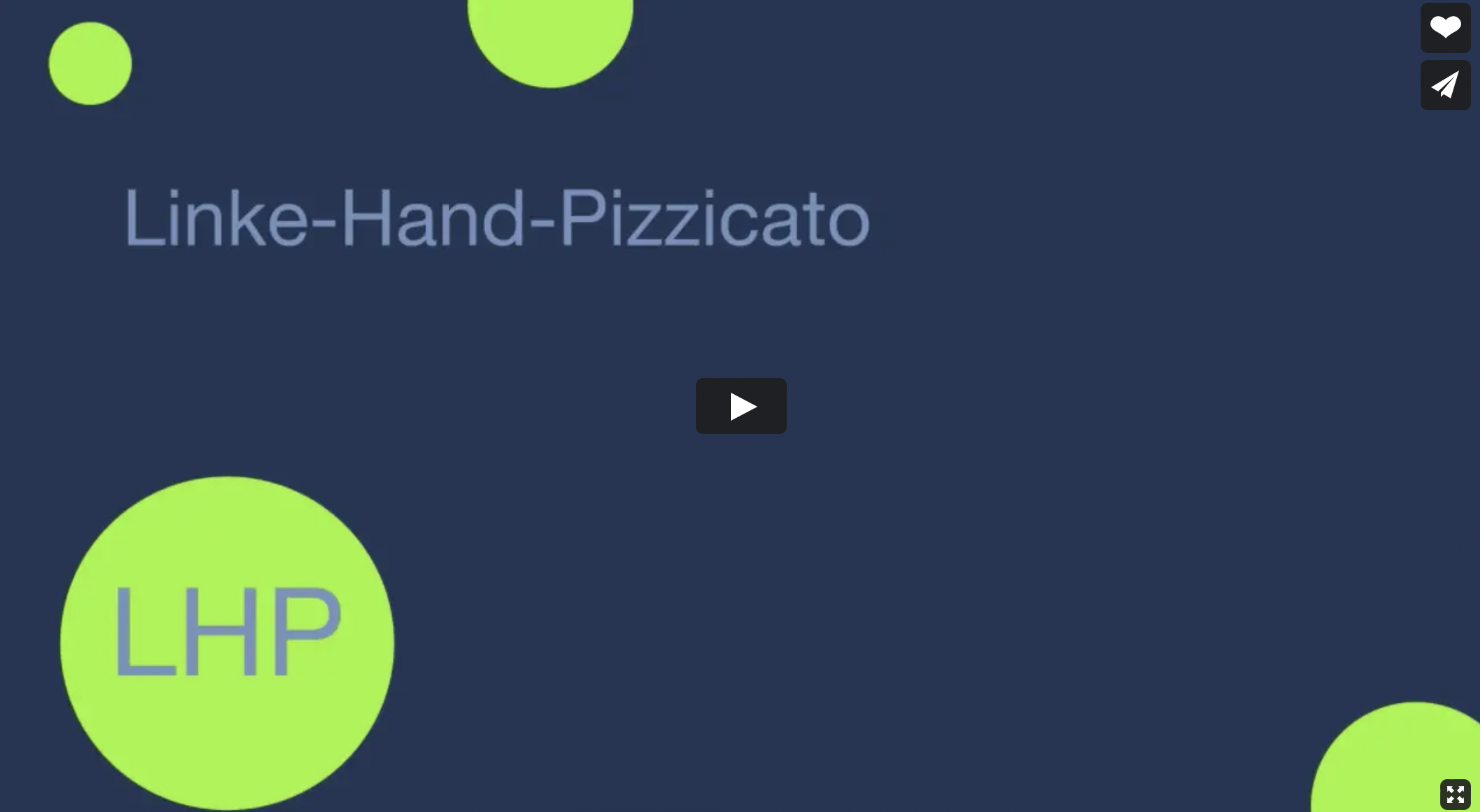 Linke-Hand-Pizzicato als Übetechnik