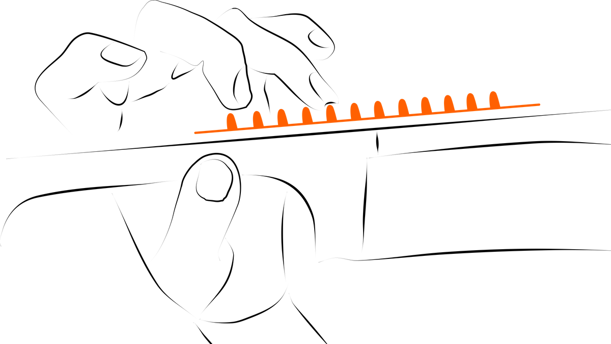 Drawing of the ResoundingFingerboard